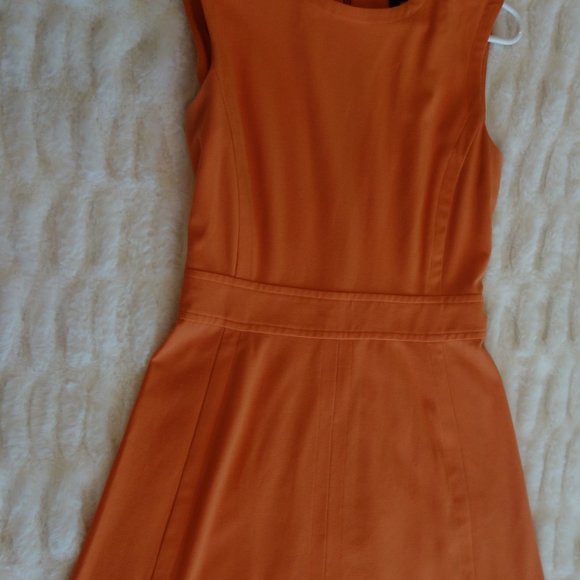 BCBG MAXAZRIA Chambrey Sheath Dress Sunrise Orange Sleeveless - Picture 11 of 13